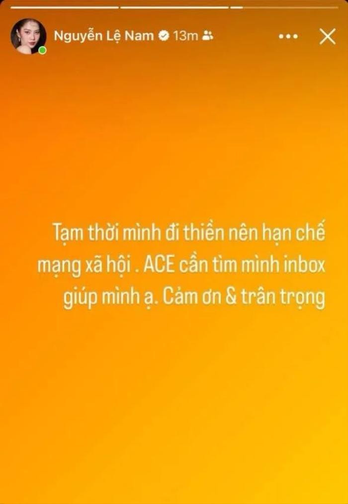 Giữa lúc Nam Em gây 'bão ồn ào' khắp 'cõi mạng', Lệ Nam có động thái lạ Ảnh 1